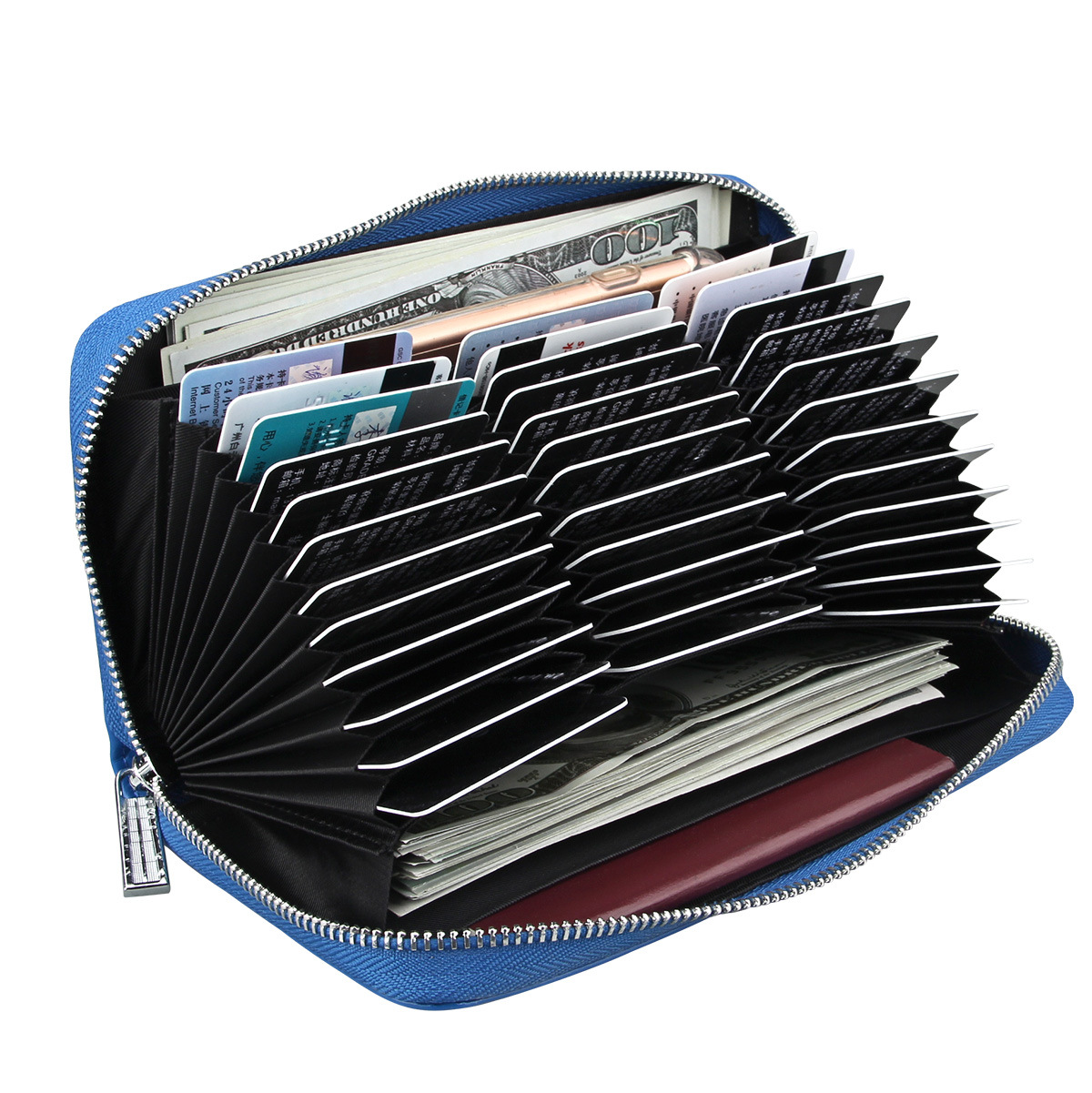 Organ Long Leather Card Case Anti-rfid Credit Card Case Multifunctional Wallet display picture 9