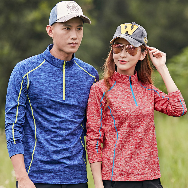 2019新款速干衣 户外情侣健身长袖T恤户外运动透气速干衣厂家批发|ms