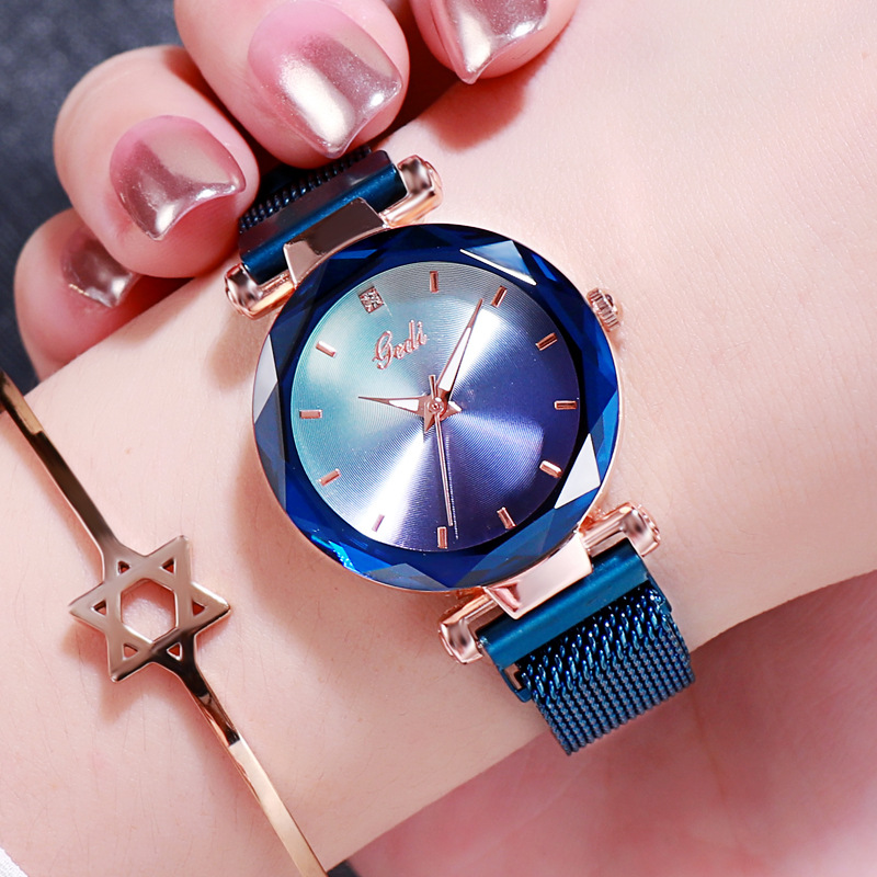 Goldie GEDI New Gradient Disc Watch Women's Internet Celebrant Same Style Lazy Watch Fashion Casual Small Fresh Quartz Watch