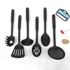 Nine-point handle plastic nylon kitchenware six-piece set non-stick spatula and spoon set cooking spatula and spoon tools kitchen tools
