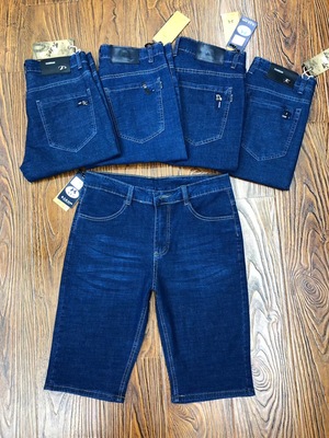 男装夏季男式牛仔短裤男牛仔裤新款男士宽松薄款直筒弹力五分裤