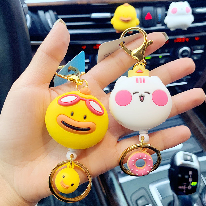 新品正版授权汽车钥匙扣卡通可爱滴胶艾克家族女情侣包包挂件配饰|ru