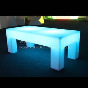 Private cocktail party luminous bar table configuration romantic colorful change PE material luminous furniture