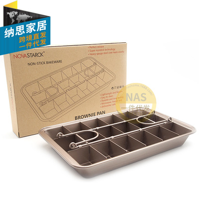 Cross border Brownie Baking tray rectangle Cake Abrasives bread Cake mold Square Brownie Baking tray baking Supplies