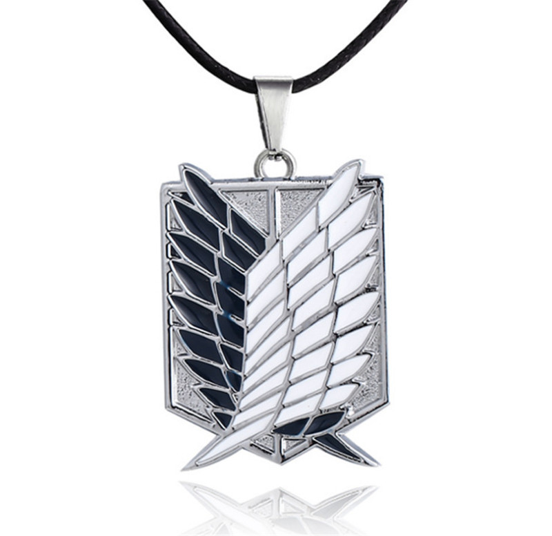 The new fashion anime around the attacking giant investigation corps logo necklace wholesale