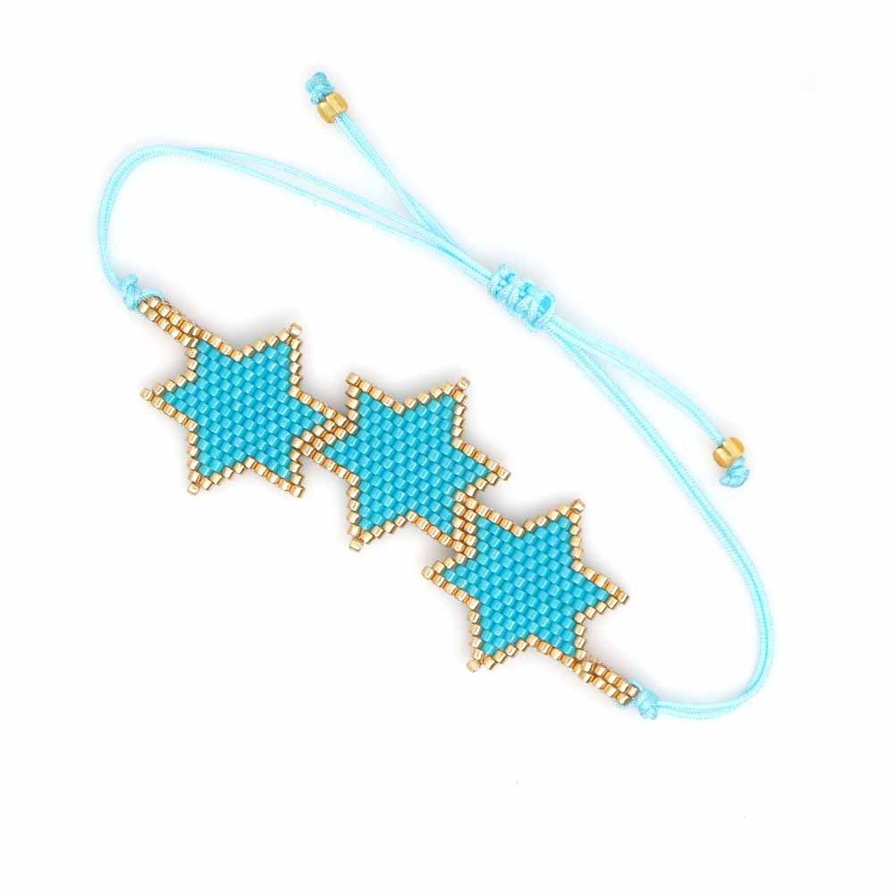 Neue Mode Miyuki Handgewebte Sechseckige Stern Muster Armband display picture 63