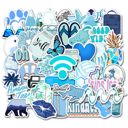 50 Ins style fresh Amazon non-infringement suitcase stickers waterproof graffiti suitcase stickers