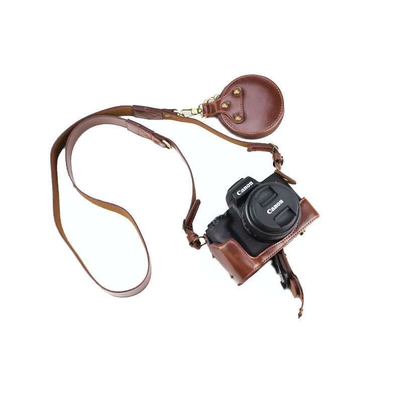 캐논 EOSM50 M50MARKII 15-45MM 가죽 케이스 디럭스 에디션 바람직한 배터리 사진 케이스 가죽 케이스에 적합