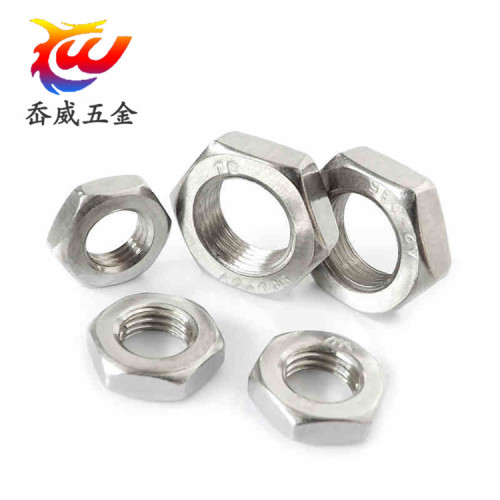 Promotional 304 stainless steel hexagonal fine thread thin nut/nut M10*1.0/M8*0.75/M6*0.75