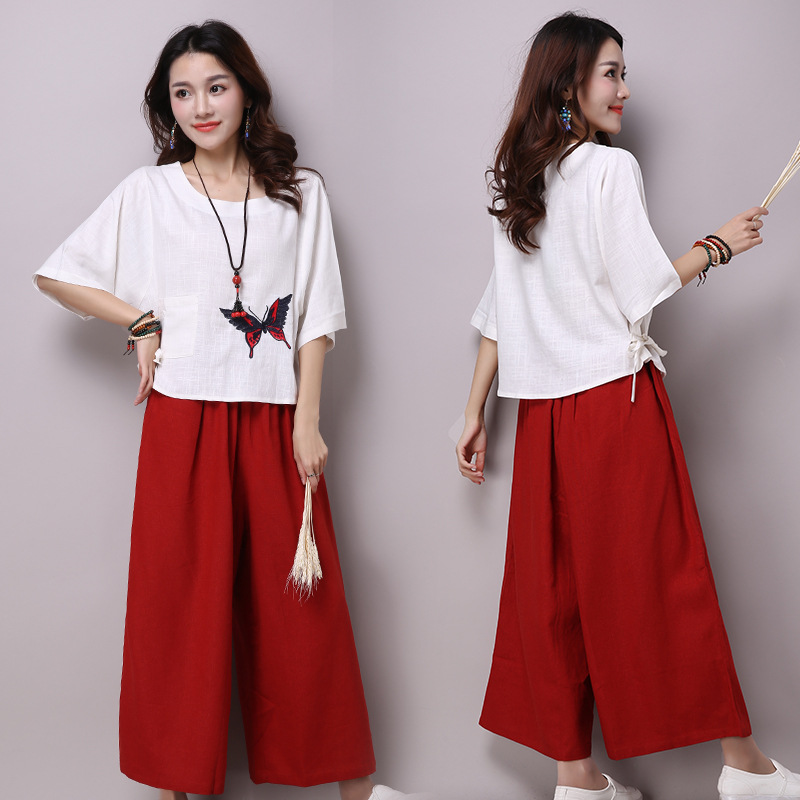 Costume femme en Coton et lin - Ref 3334032 Image 5