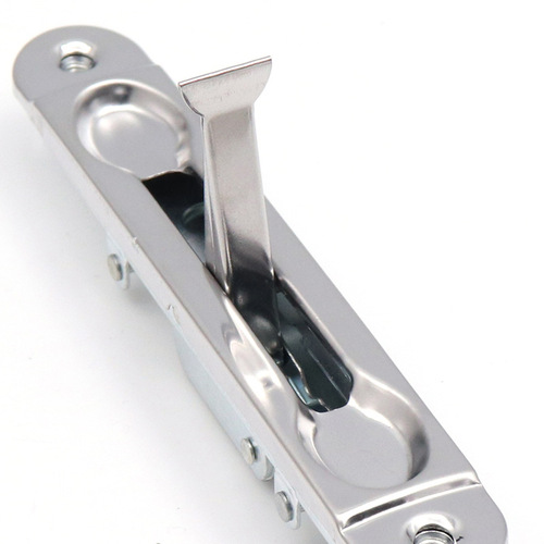 Seat belt long pole double door fixed 8-inch central control concealed spring heaven and earth door bolt fireproof stainless steel 304 latch