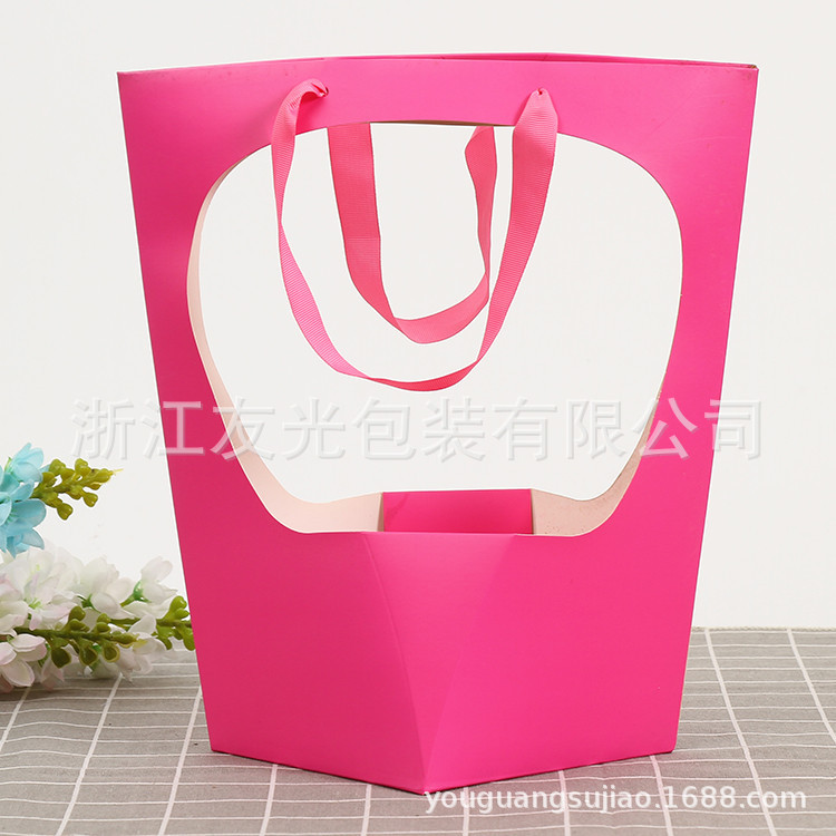 工厂提供异性鲜花袋子 纸质异形包装手拎袋 装饰袋子品牌代工LOGO