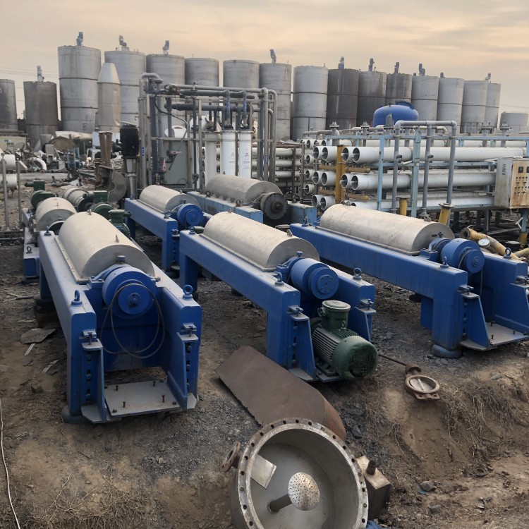 九成新全自动高速450卧螺离心机 污水处理固液分离泥浆脱水机