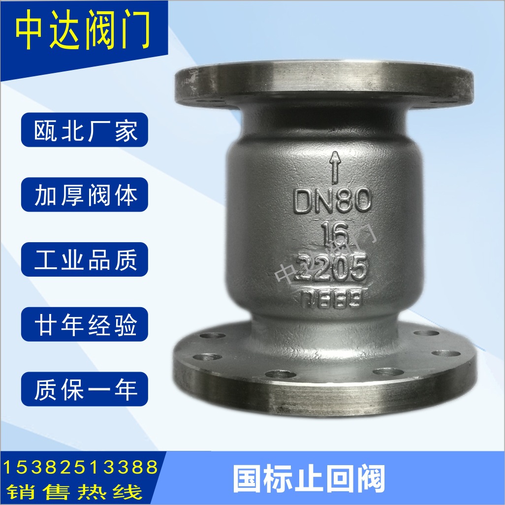 H42W/H-16 2205 F51 CD3MN双相钢立式止回阀