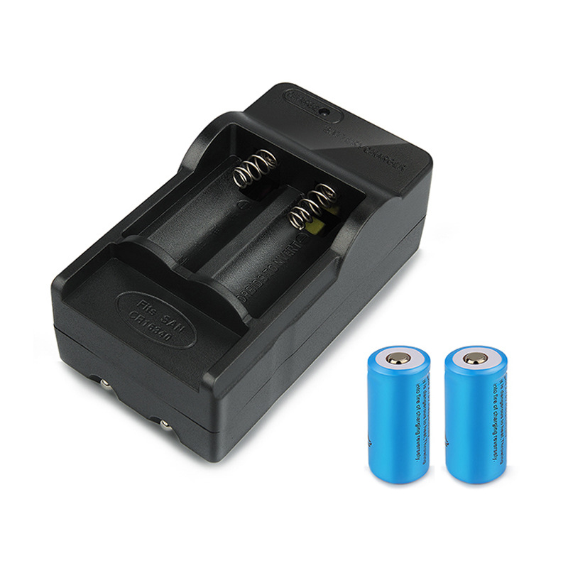 厂家批发强光手电筒锂电池充电器美规旅行充 16340双充电池充电器