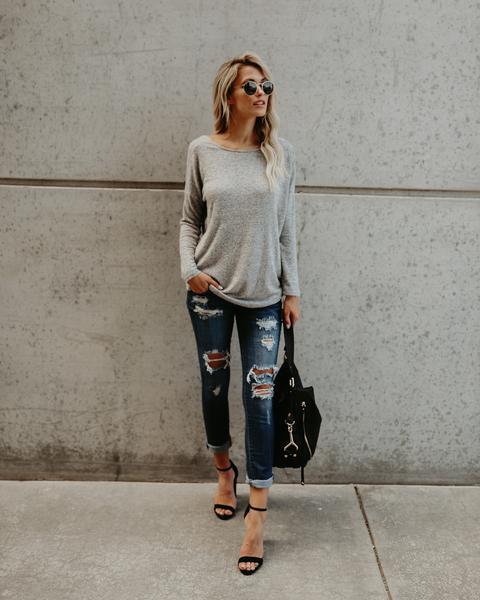 Backless Knotted Long Sleeve T-Shirt Style 1