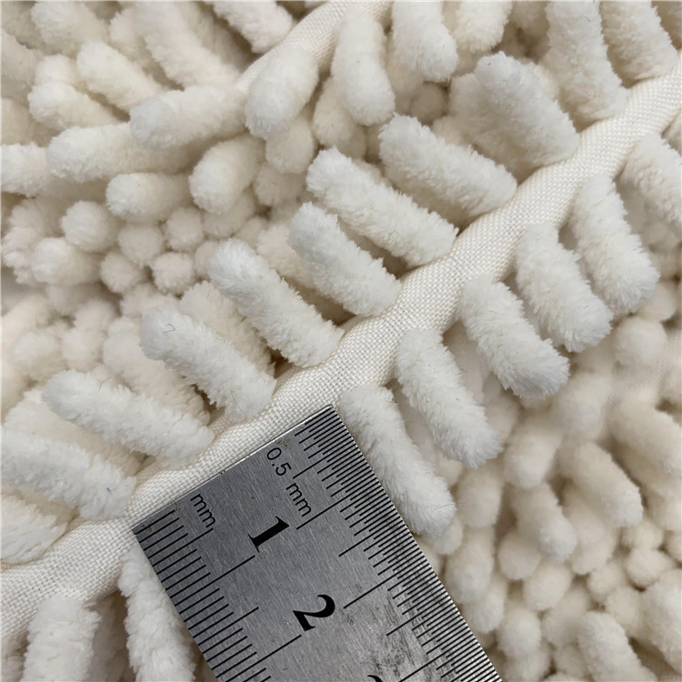现货 2CM大鞭炮绒 雪尼尔拖把绒 涤纶纤维强吸水地毯颗粒绒面料