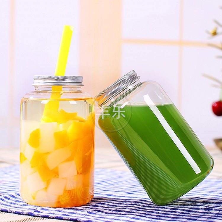 新款500ml一次性塑料饮料果汁瓶 素匠泰茶奶茶杯胖胖瓶