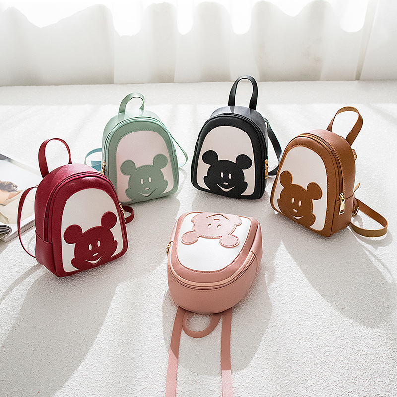 撞色小背包2019韓版新款女包休閑小包手提包單肩斜挎包雙肩小書包