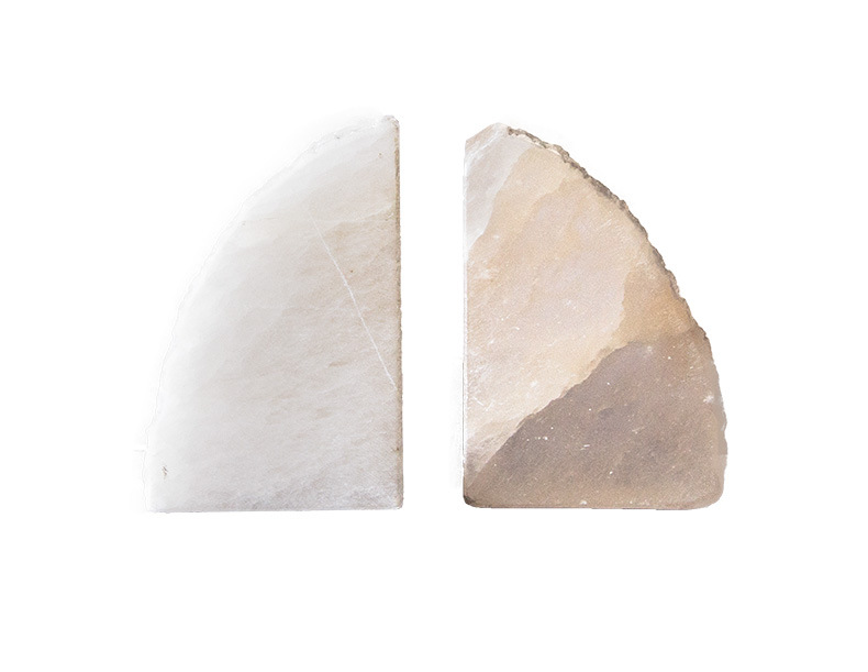 Fermalibri in pietra di gesso naturale