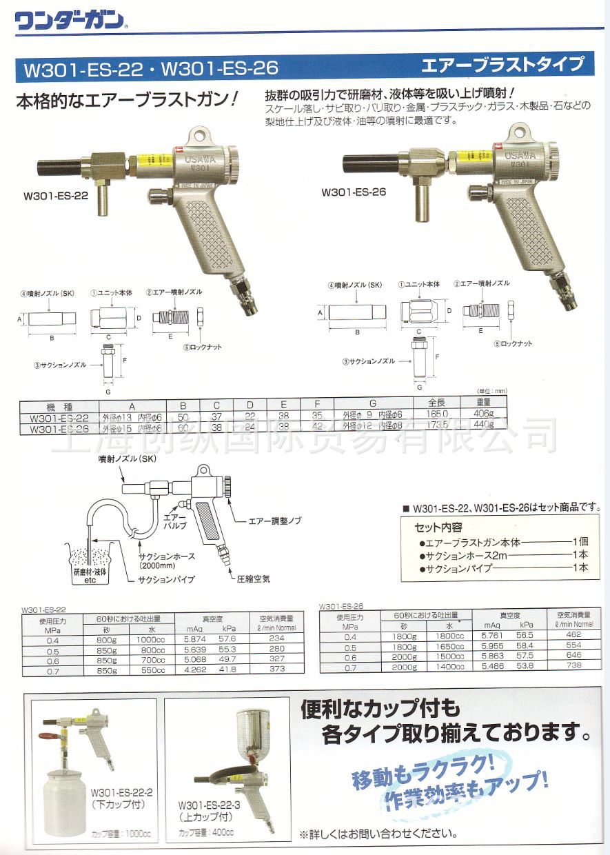 日本OSAWA 大泽  W301-ES-22  创纵国际专业原装销售