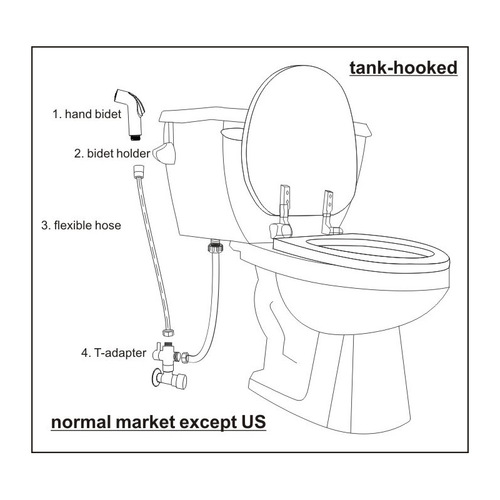 Cross-border 304 stainless steel high-pressure women's wash set American standard 7/8 seat toilet flushing nozzle pressure toilet spray gun