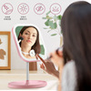 Factory wholesale LED makeup mirror LED makeup mirror with lamp three -color lampstand folding mirror desktop single -sided mirror