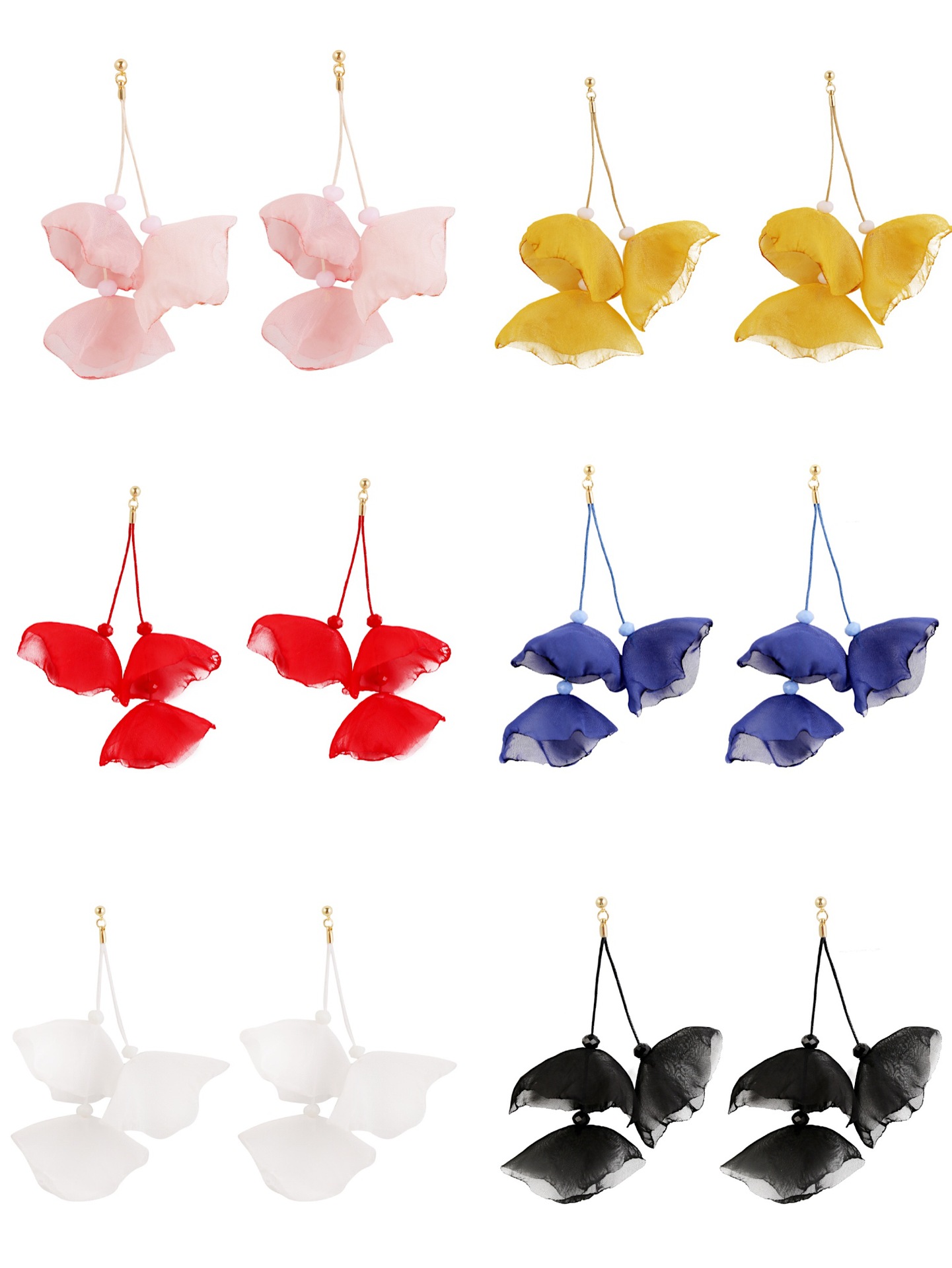 1 Pair Irregular Flower Ethnic Style Classic Style Artificial Crystal Drop Earrings display picture 1