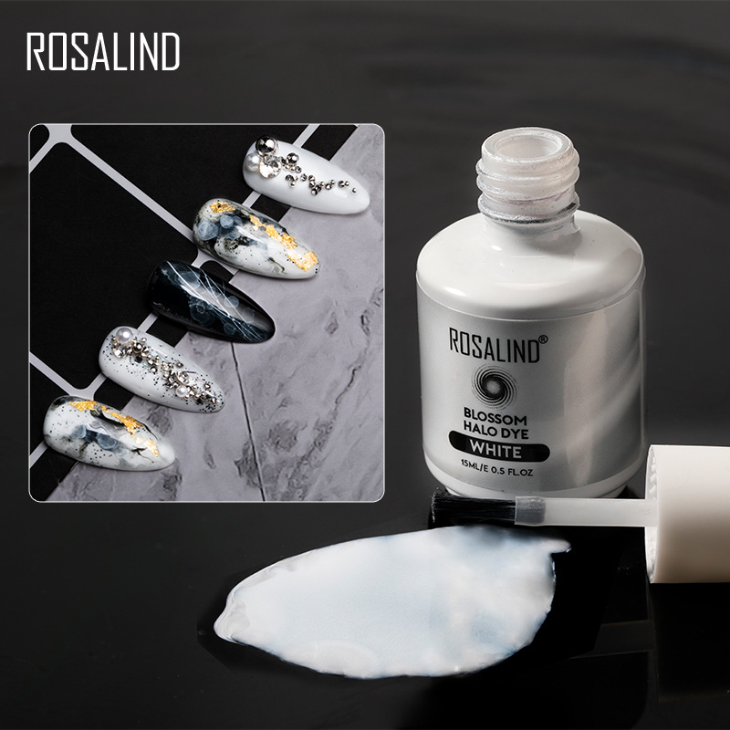 rosalind新款纯白色晕染液 泡泡甲彩绘快干晕染水剂DIY水墨晕染液