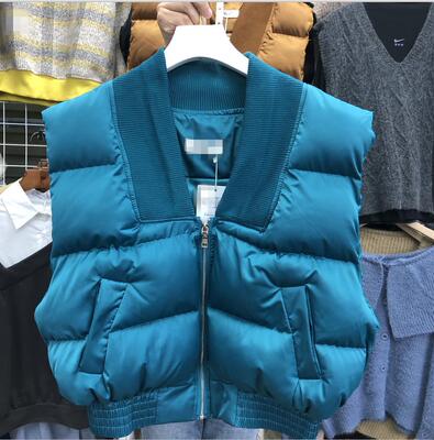 Vest shorts 2019 Autumn and winter new pattern Korean Edition Down Cotton waistcoat vest Bread wear Vest coat