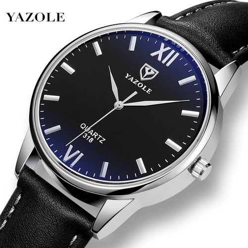 YAZOLE318 business watch men's watch simple blue light watch quartz watch live broadcast manufacturer supply