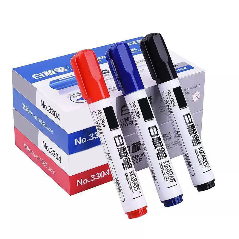 10支装白板笔 可擦书写白板专用笔 红蓝黑色水性笔批 发厂家直销