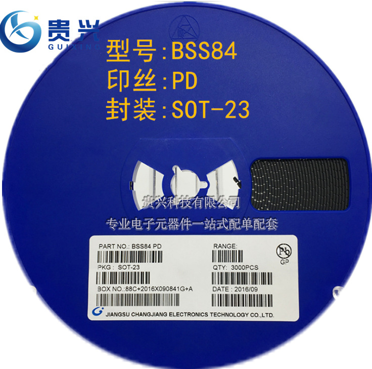 MOS场效应管BSS84 丝印PD SOT-23 贴片三极管