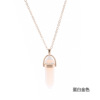 Fashionable short bullet, pendant, necklace, crystal, European style, suitable for import