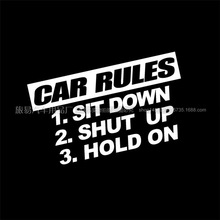 óֽ  CAR RULES SIT DOWN HOLD ON SHUT UPԶ..