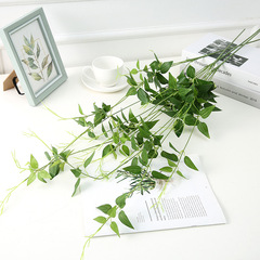 Simulated plant long whisker leaves, home decoration green plants living room placement, bottle flower art plant wall material flowers