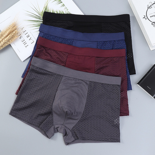 Men's underwear mesh U convex modal men's boxer briefs summer hot selling men's underwear factory wholesale direct sales