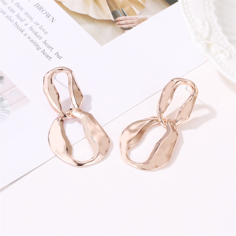 Fashion Earrings Irregular Geometric Earrings Twisted Environmentally Friendly Alloy Studs display picture 6