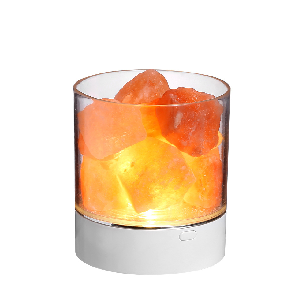 Himalayan Crystal Salt Lamp Creative Nordic Bedroom Bedside Lamp Warm Desk Lamp Romantic Usb Night Light Gift
