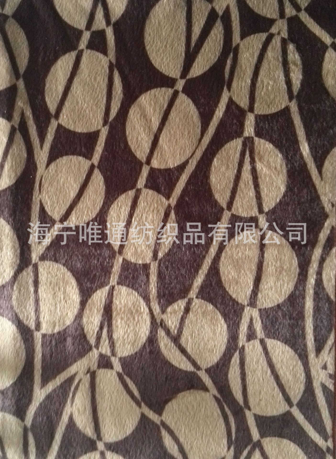 家纺床上用品软包装饰布 几何植物线条拉毛绒布短毛绒坯布纸印花