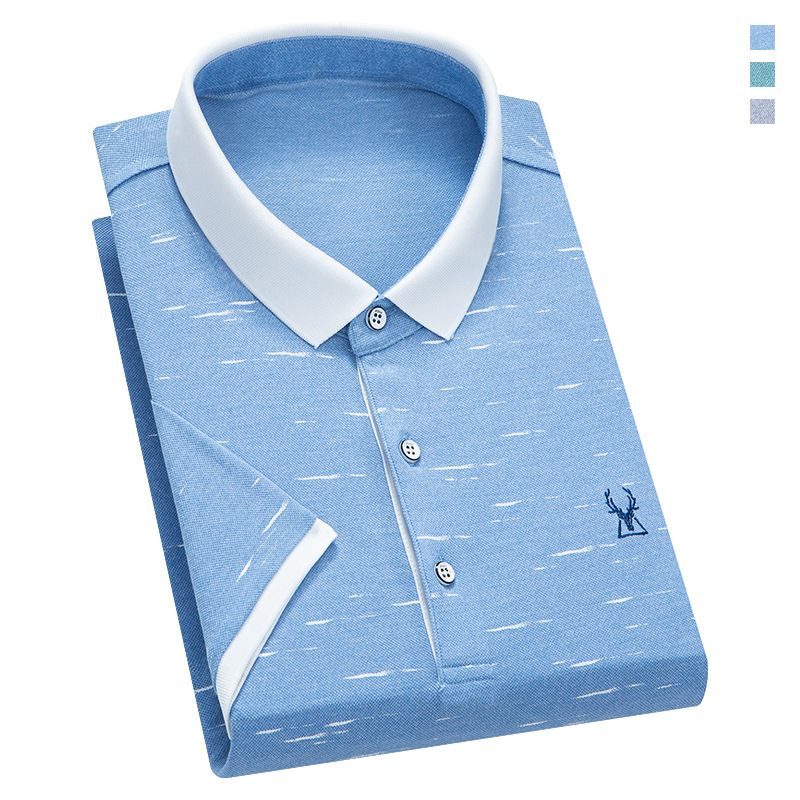 2019 Recorder brand man Short sleeved Polo Thin section Lapel men's wear half sleeve T-shirt Youth clothing