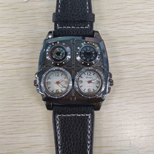OULM European Radium 1140 Men's Watch Thermometer Compass Dual Time Zone Watch Brand New End Stock Exchange