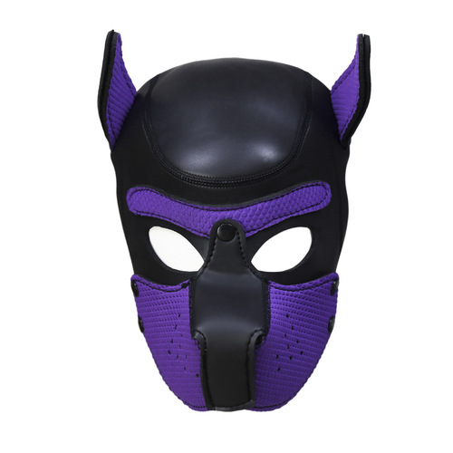 Simulated adult sex toys, role-playing rubber detachable sm dog headgear, eye-opening mask