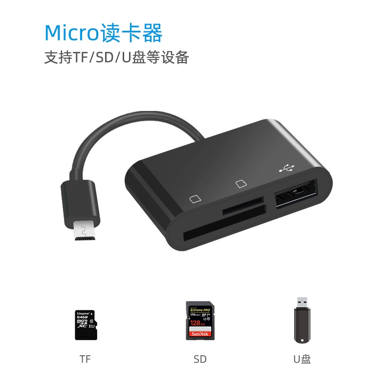 Микро OTG кардридер для Android, многофункциональный считыватель карт TF/SD