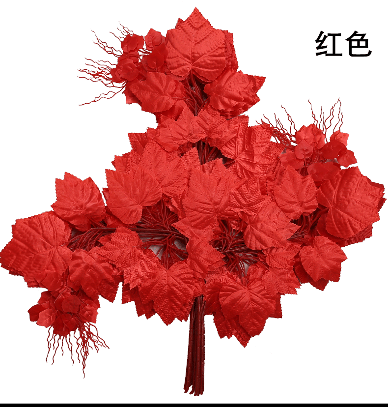 Artificial banyan tree, grape branches, tactile laminated plastic, artificial branches, green plant leaves, maple leaves, ginkgo leaves, mango leaves and branches detail image 14