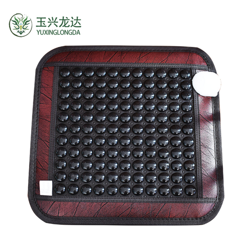 玉石坐墊鍺石托瑪琳電加熱艾絨椅墊廠家批發遠紅外線座墊會銷禮品