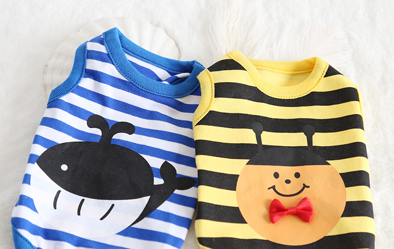 蜜蜂鲸鱼条纹背心