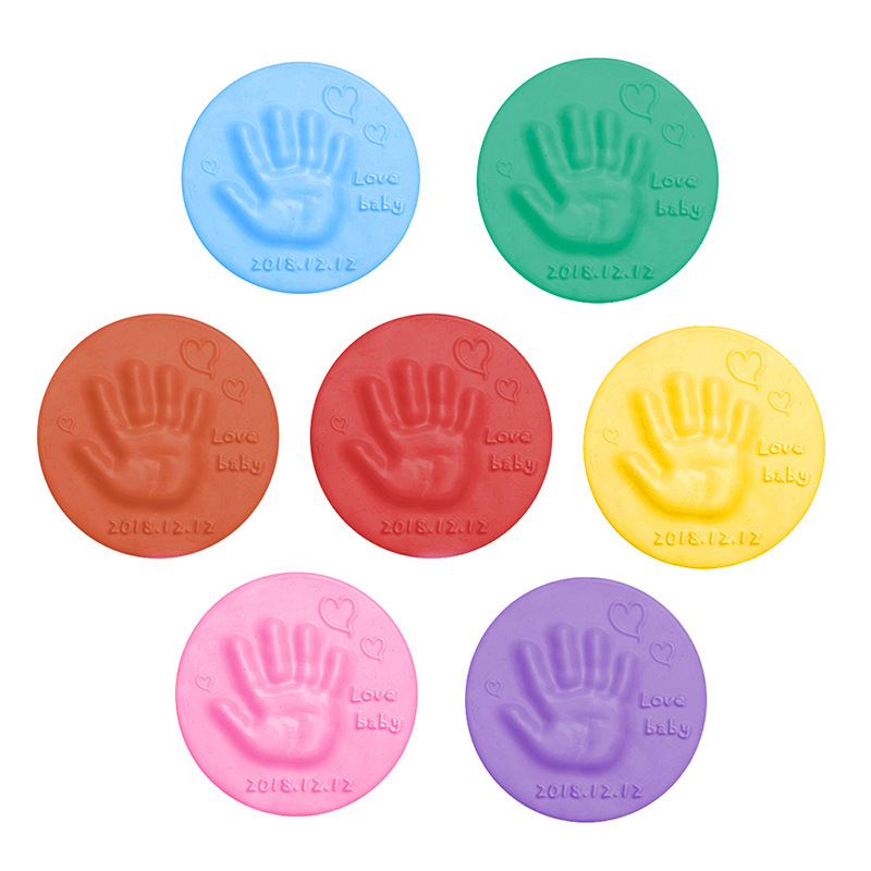 50g Baby Care Hand And Foot Print Mud DIY Soft Clay Fluffy Material Hand Print Footprint Fingerprint Anti-stress Children's Toys