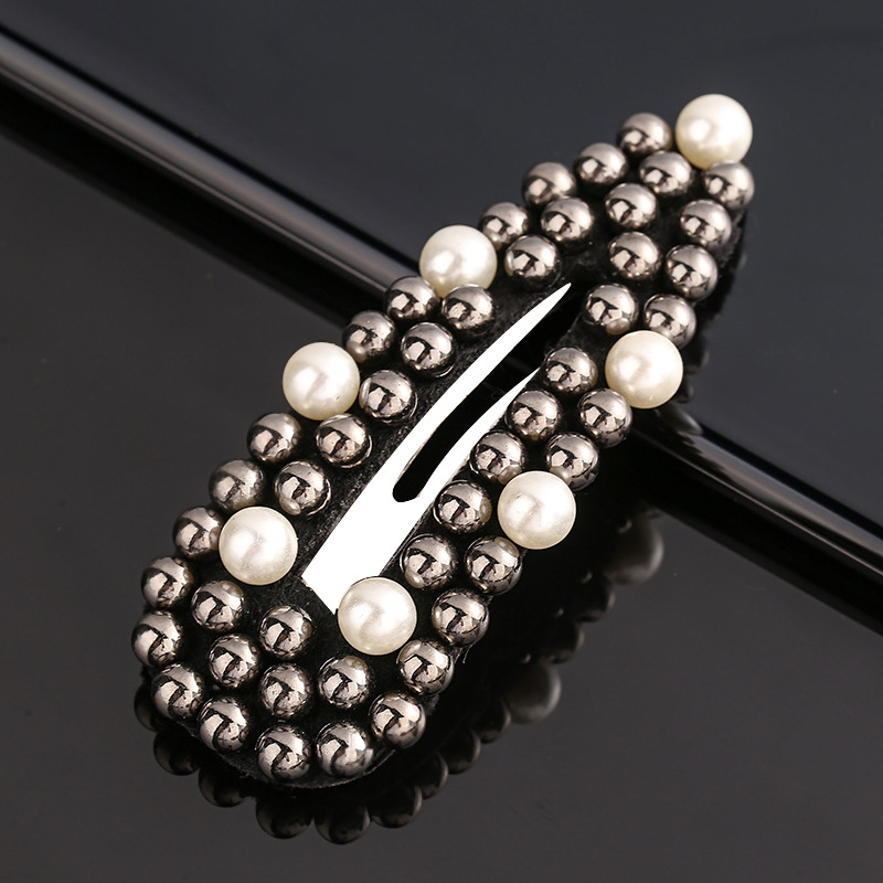 Fashion Water Droplets Imitation Pearl Inlay Pearl Hair Clip 1 Piece display picture 3