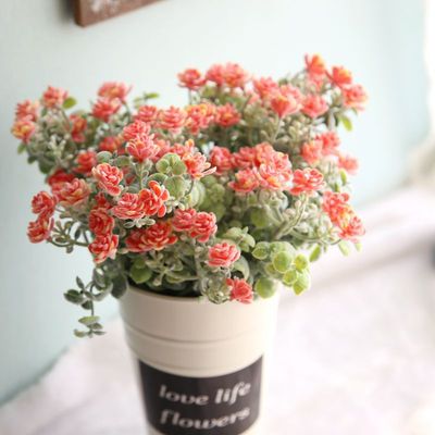 仿真米兰茶花假花桌面摆放花艺假花厂家直销|ru